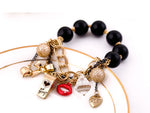 Thumbnail for Gold-Plated Alloy Classy Beaded Charm Bracelet - The Pari - Distacart