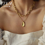 Thumbnail for Gold-Plated Alloy Layered Designer Short Necklace - The Pari - Distacart
