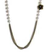 Thumbnail for Gold-Plated Alloy Long Antuque Pearl Necklace - The Pari - Distacart