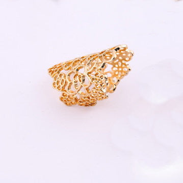 Gold-Plated Alloy Golden Mughlai Ring - The Pari - Distacart