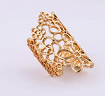 Thumbnail for Gold-Plated Alloy Golden Mughlai Ring - The Pari - Distacart