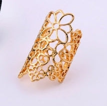 Gold-Plated Alloy Golden Mughlai Ring - The Pari - Distacart