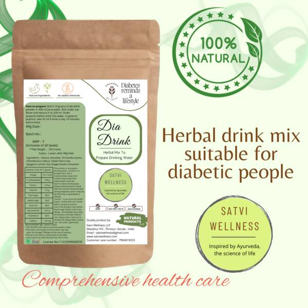 Satvi Wellness Dia Drink | Herbal Drink Mix | Satvi Dia Drink - Distacart
