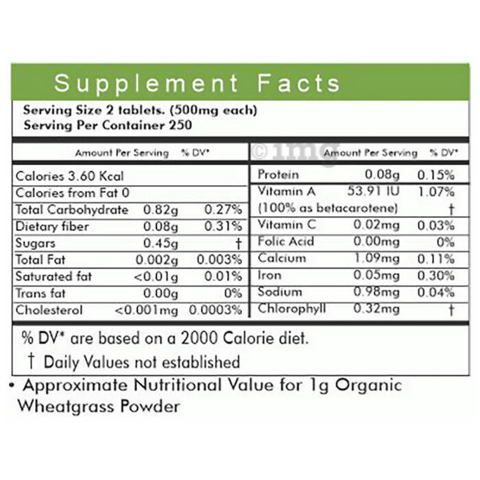 Naturz Ayurveda Wheatgrass Tablets - Distacart