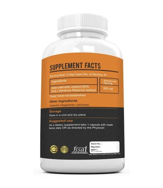 Ramini Bio Nutrition Saw Palmetto 500mg Veg Capsules - Distacart