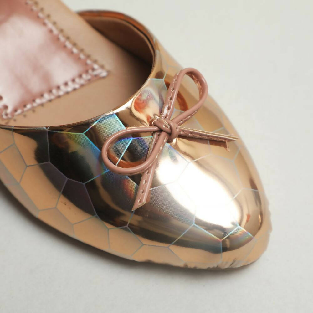Tiny Bugs Girls Party Wear Ballerinas Heels - Peach - Distacart