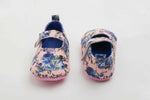 Thumbnail for Tiny Bugs Girls Flowral Print Infants Booties - Blue - Distacart