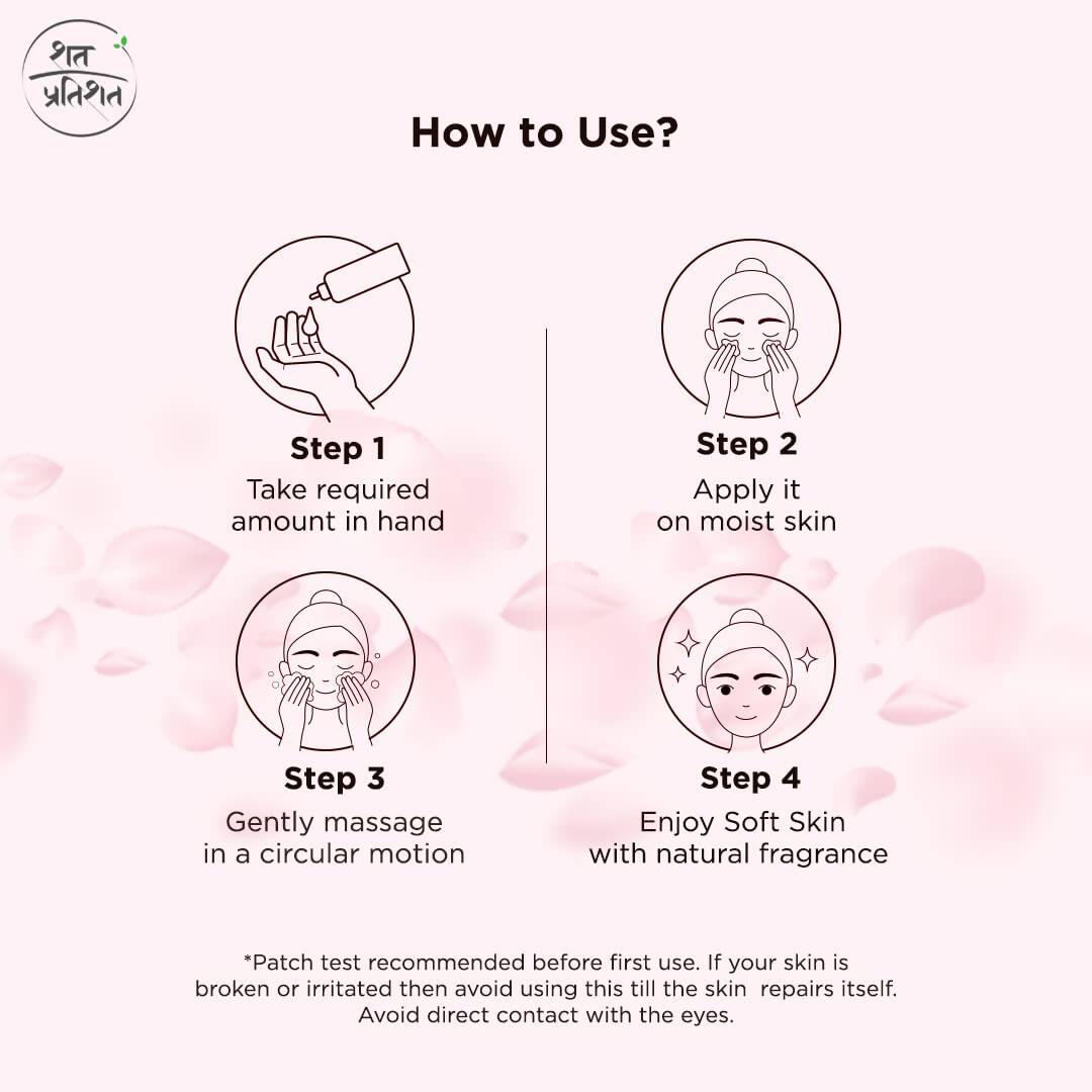 Shat Pratishat Natural Face Cream - Rose Oil - Distacart