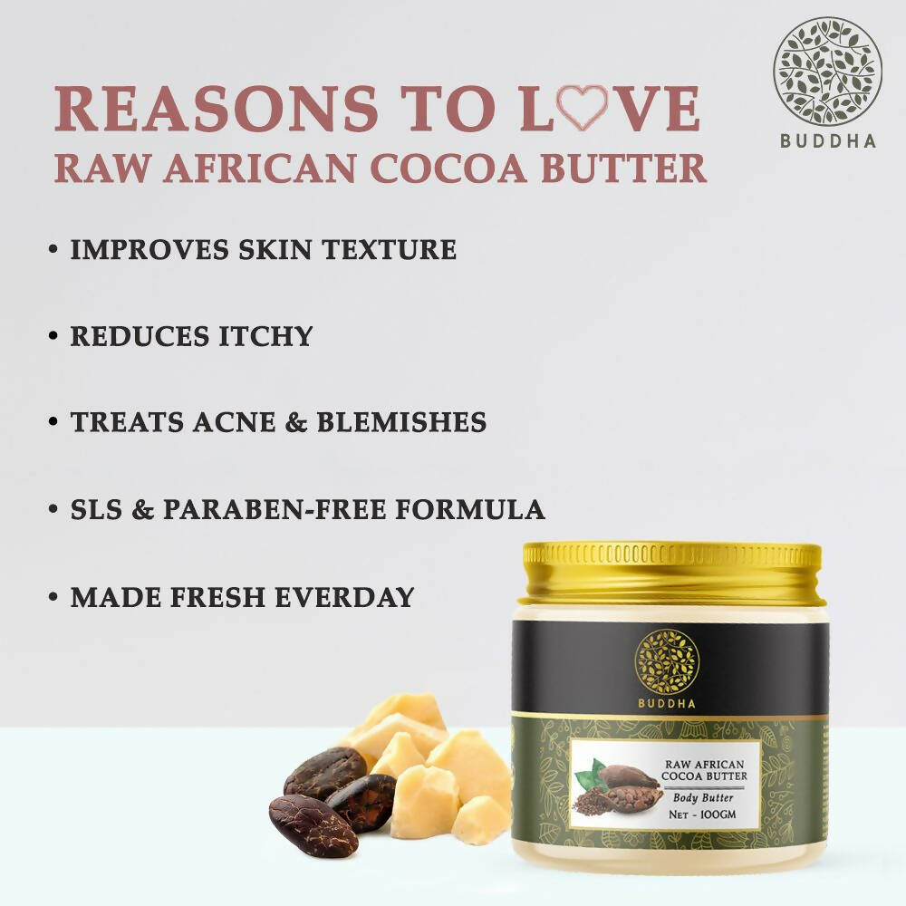 Buddha Natural Cocoa Butter Unrefined - o Help protect the skin, moisturized & hydrated Skin - Distacart