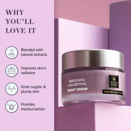 Good Vibes Bakuchiol Age Defying Night Cream - Distacart