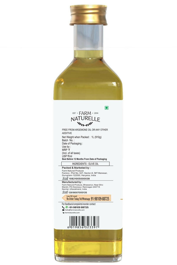 Farm Naturelle Extra Virgin Olive Oil 100% Pure, Natural Extra-Virgin Oil - Distacart