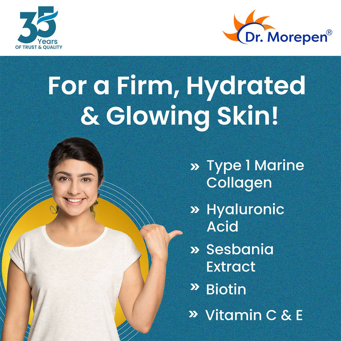 Dr. Morepen Marine Collagen Skin Protein Powder - Distacart