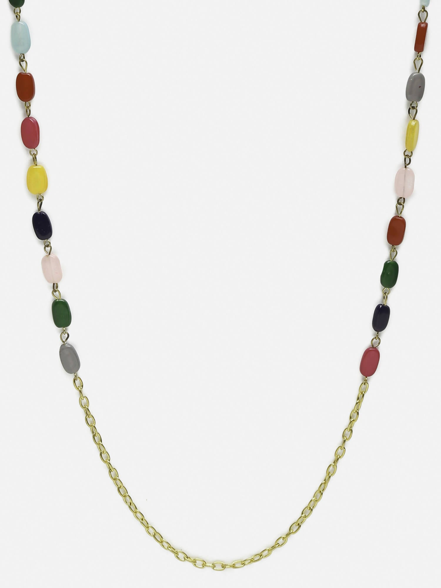 Multicolored Beaded Evil Eye Mask Chain - Ruby Raang - Distacart