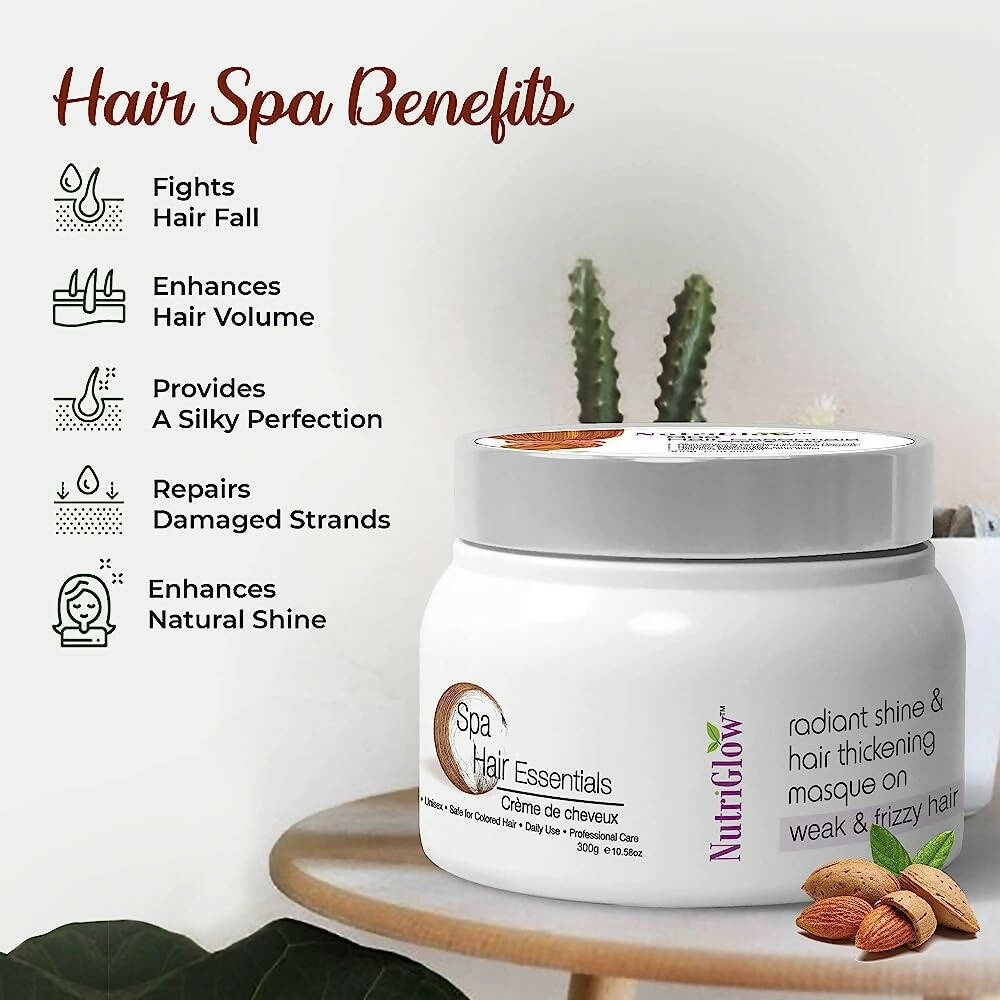 NutriGlow Hair Spa Cream With Volumizing & Shine Lock Formula for Weak & Frizzy Hair - Distacart