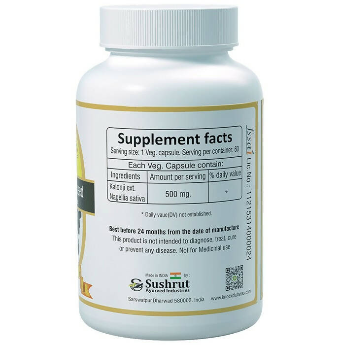 Sushrut Ayurved Good Health Kalonji Ext. Black Seed Capsules - Distacart