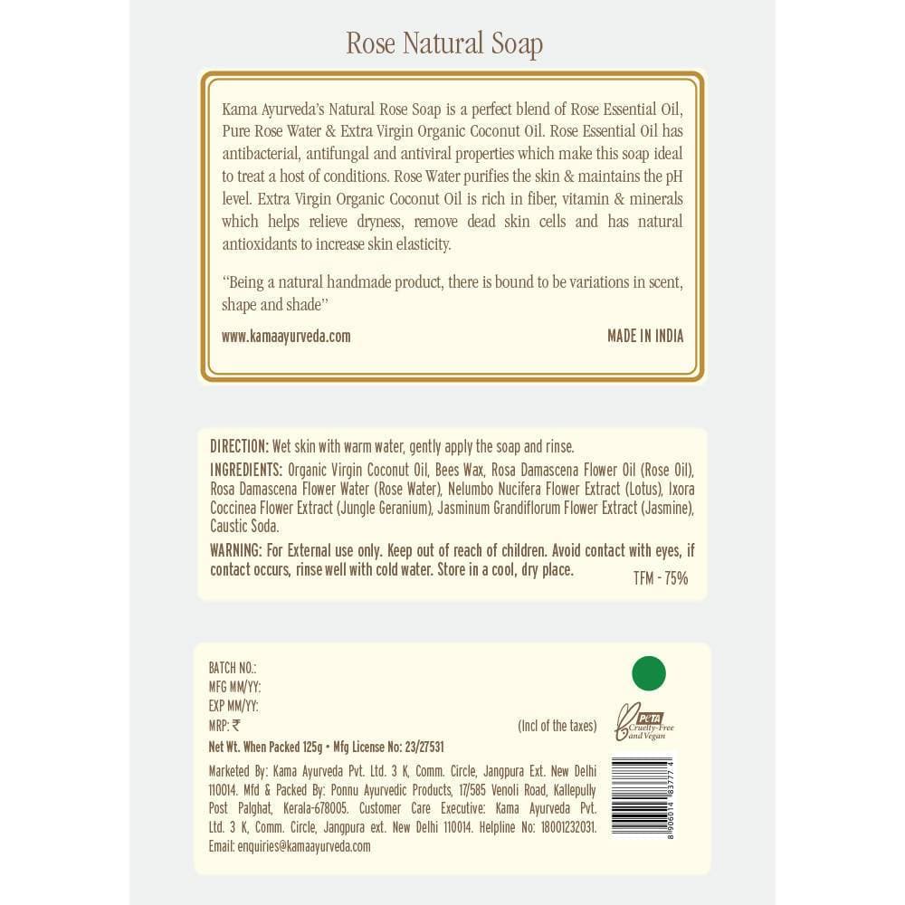 Kama Ayurveda Natural Rose Soap Ingredients