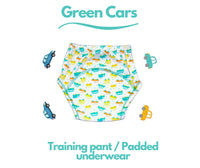 Thumbnail for Kindermum Cotton Padded Pull Up Training Pants/Padded Underwear For Kids Peachy Star & Green Car-Set of 2 pcs - Distacart