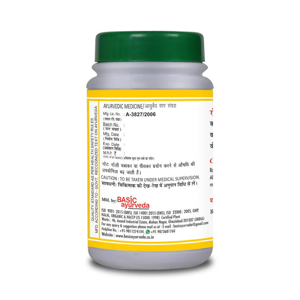 Basic Ayurveda Pushpdhanwa Ras Tablets Usages