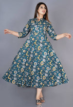 Thumbnail for Vamika Cotton Sea Green Party Wear Kurti