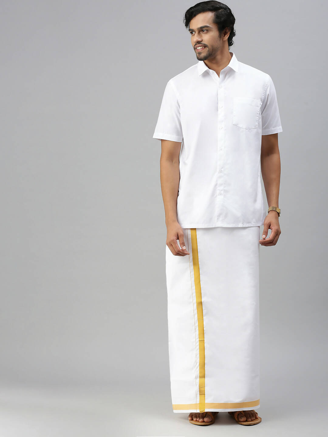 Ramraj Cotton Mens Half Sleeve White Shirt Plus Size - Soft Touch Cotton - Distacart