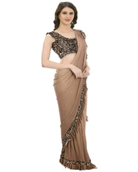 Thumbnail for Mominos Fashion All Season Wear Camel Colour Saree