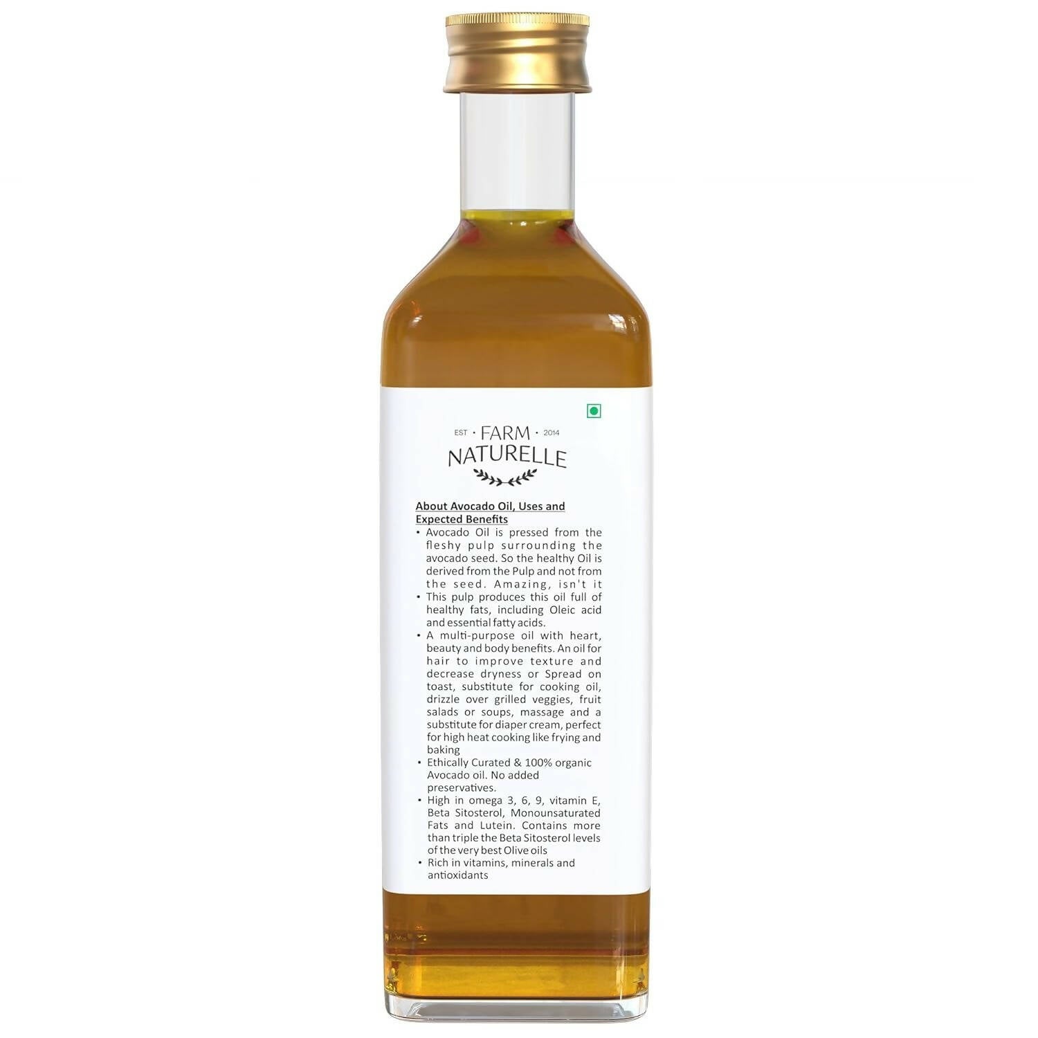 Farm Naturelle 100% Pure Extra Virgin Avocado Oil - Distacart