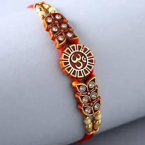 Om Rakhi with Dry Fruits & Soan Papdi Online