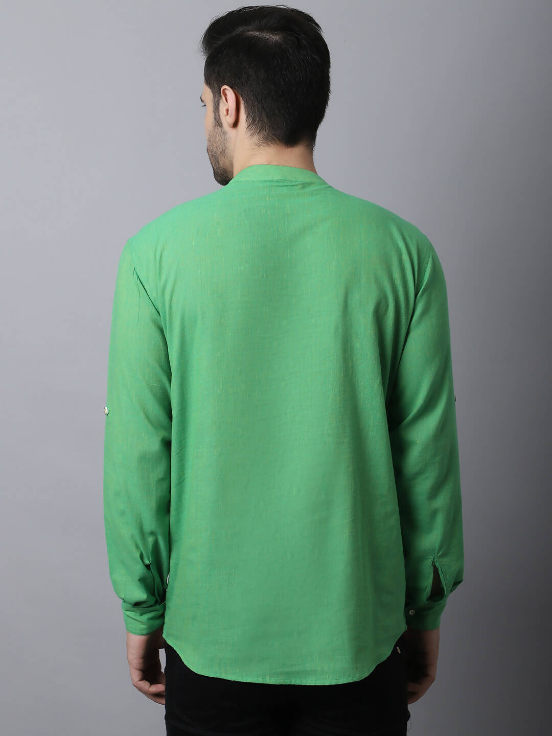 Even Apparels Green Pure Cotton Kurta With Side Placket - Distacart