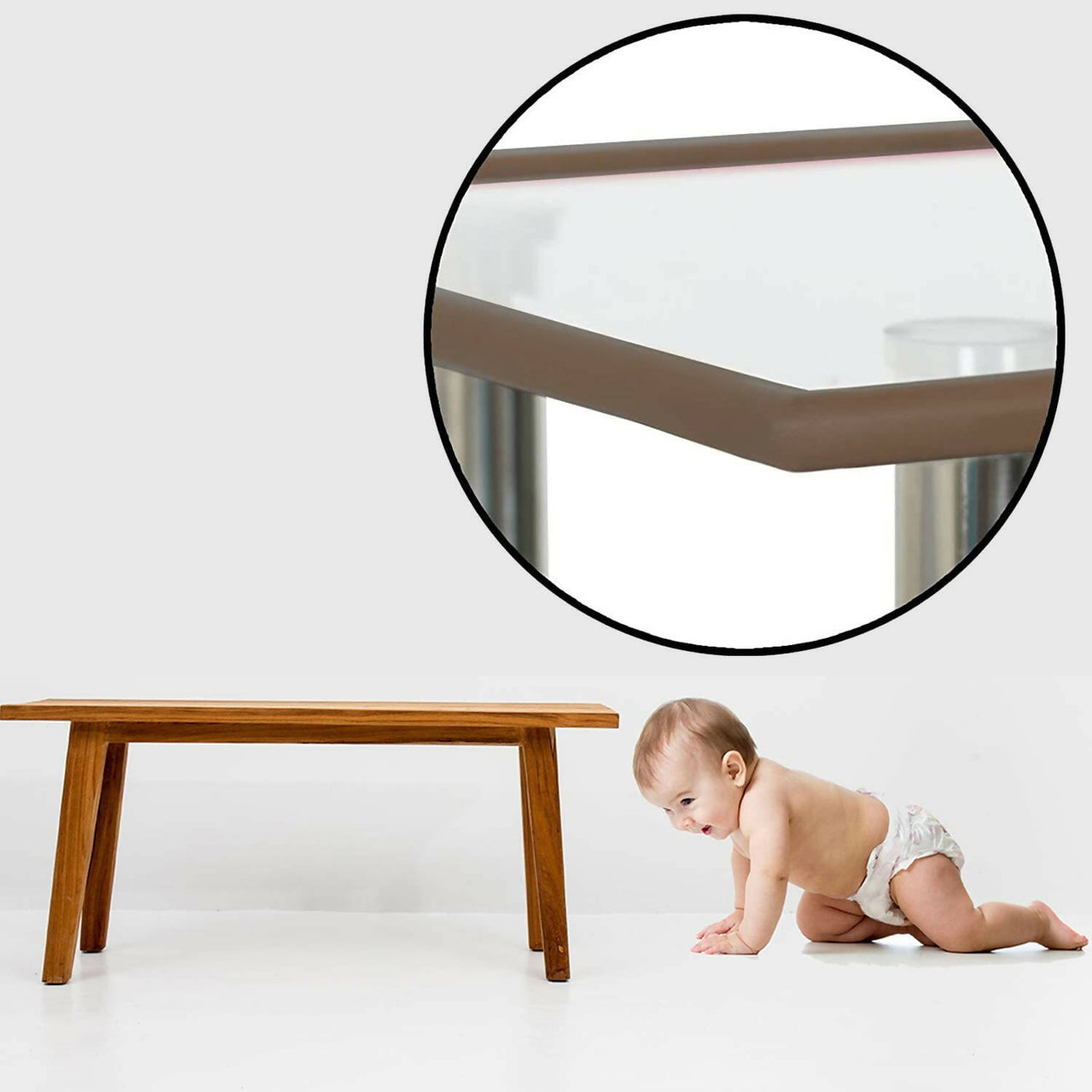 Safe-O-Kid Unique High Density L-Shaped 2 Mtr Long 4 Medium Edge Guards With 16 Corner Cushions (SOK9EDG3P054) - Distacart