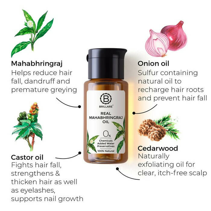 Brillare Real Mahabhringraj Hair Oil - Distacart