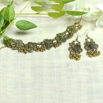 Thumbnail for Mominos Fashion Johar Kamal Golden-Plated Brass Finish Floral Desgin Choker For Women - Distacart