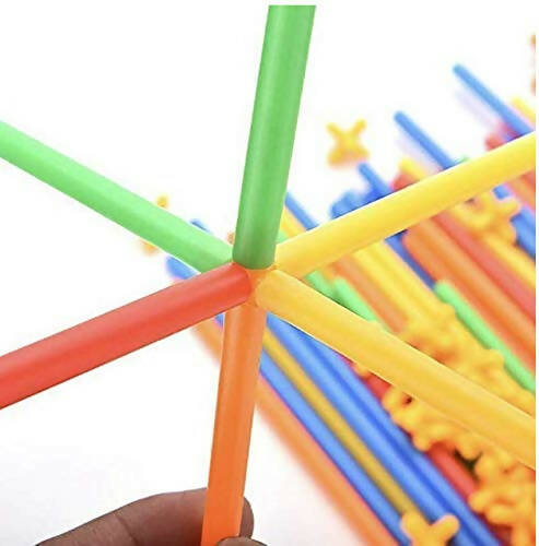 Kipa Children's Puzzle Straw Assembly, Educational Play and Learn Plastic Building Construction, Stitching Assembly Straw Build Blocks Creative Toy - Distacart