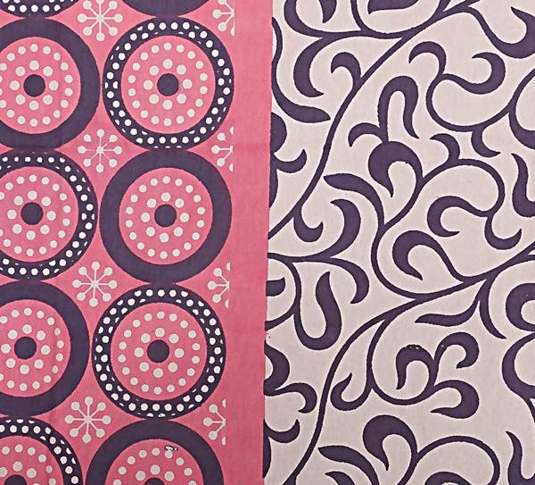 Vamika Printed Cotton Pink & Multicolor Latest Design Bedsheet With Pillow Covers (LEOC_CHKR_P) - Distacart