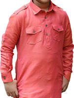 Thumbnail for Manyavar Boys Orange Kurta with Pyjamas - Distacart