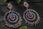 Thumbnail for Mominos Fashion Johar Kamal Women's Multi Colour Kundan Circles Earrings - Distacart