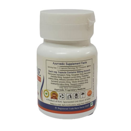 Deep Ayurveda Diacure 500mg Veg Capsules - Distacart