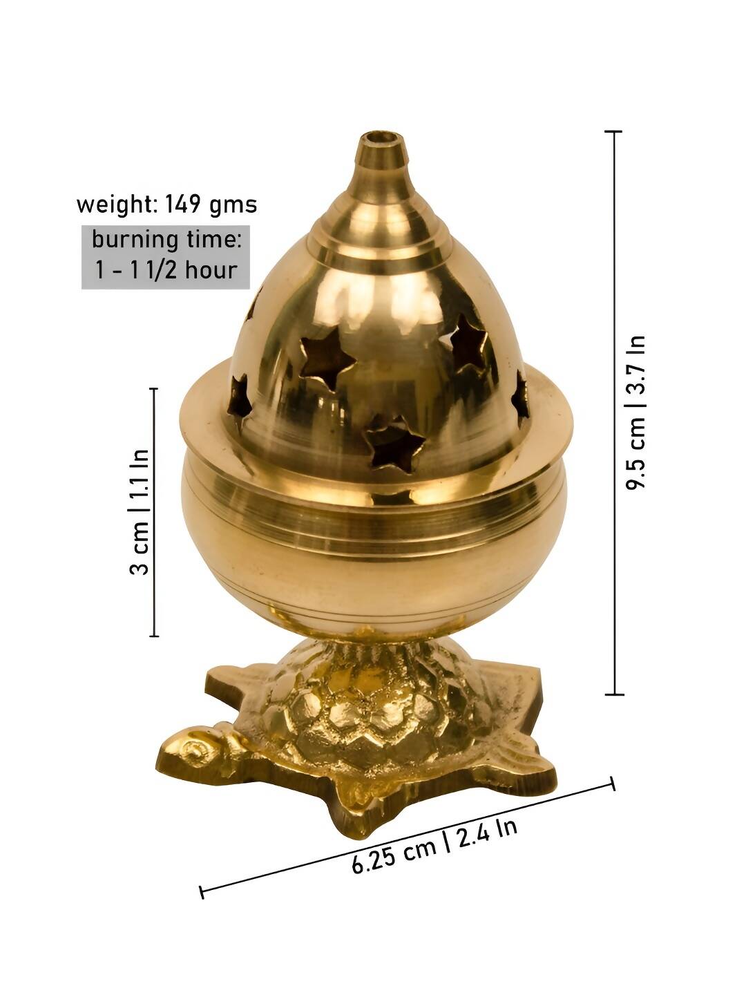 Spillbox Gold-Toned Brass Kachua Goblet Diyas Pooja Essential - Distacart