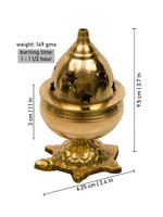 Thumbnail for Spillbox Gold-Toned Brass Kachua Goblet Diyas Pooja Essential - Distacart