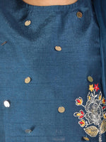 Thumbnail for Lil Drama Girls Choli Ghaghra & Dupatta Set - Teal Blue - Distacart