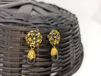 Thumbnail for Terracotta Flower Stud With Waterdrop Earrings