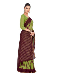 Thumbnail for Mimosa Women's Green Chiffon Banarasi Silk Saree - Distacart