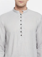 Thumbnail for Even Apparels Beige Rayon Men's Kurta With Band Collar - Distacart
