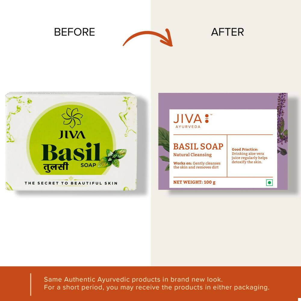 Jiva Ayurveda Basil Bathing Soap - Distacart