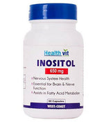 Thumbnail for Healthvit Inositol 650mg Capsules - Distacart