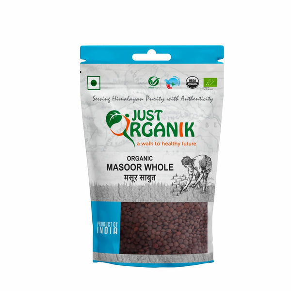 Just Organik Masoor Whole (Kali Masoor) - Distacart