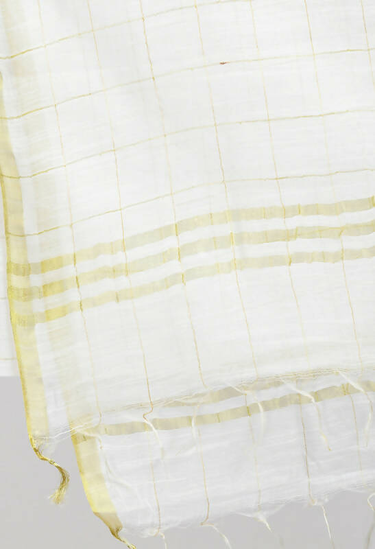 Mominos Fashion Moeza Women's Cotton Zari Box White Dupatta - Distacart