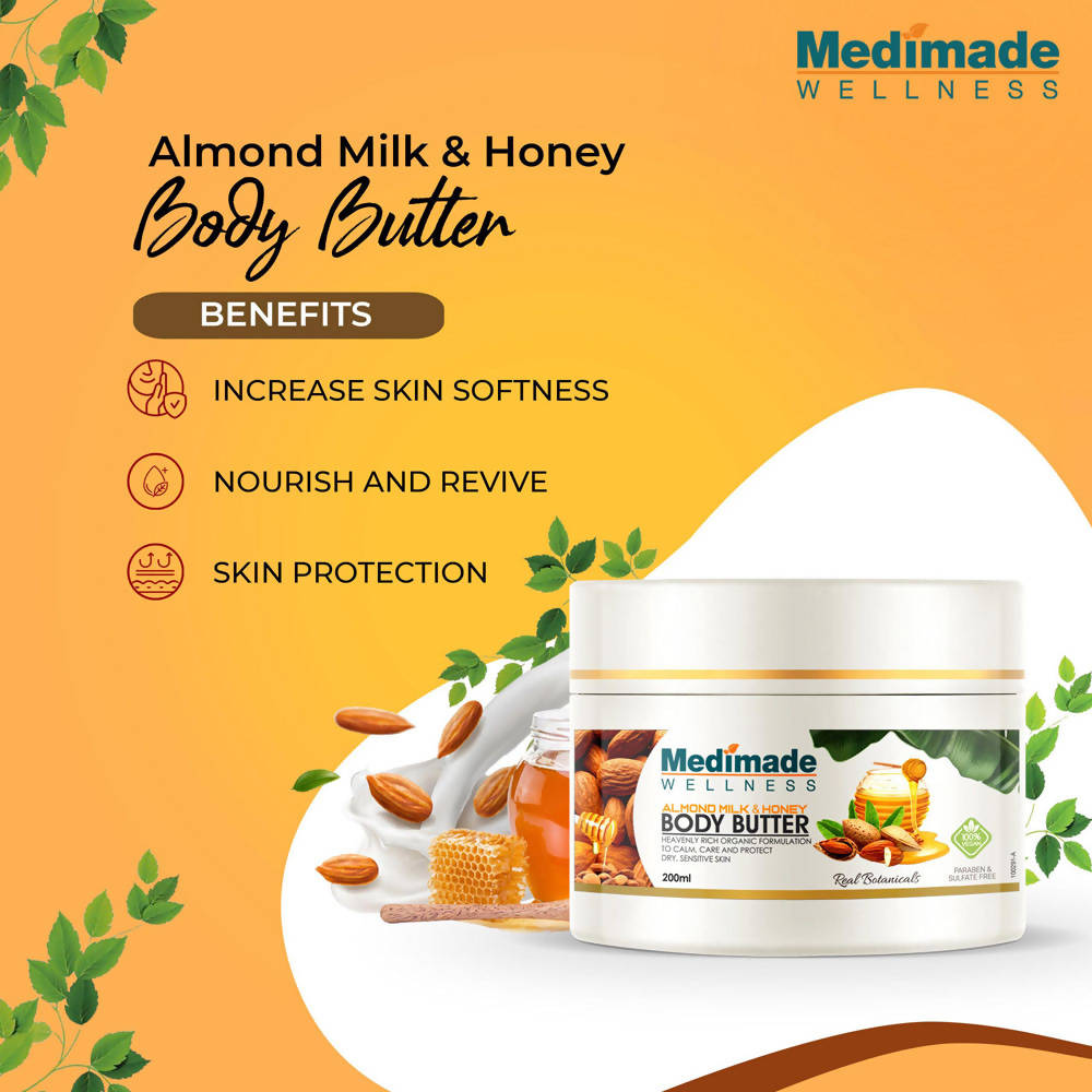 Medimade Wellness Almond Milk & Honey Body Butter - Distacart