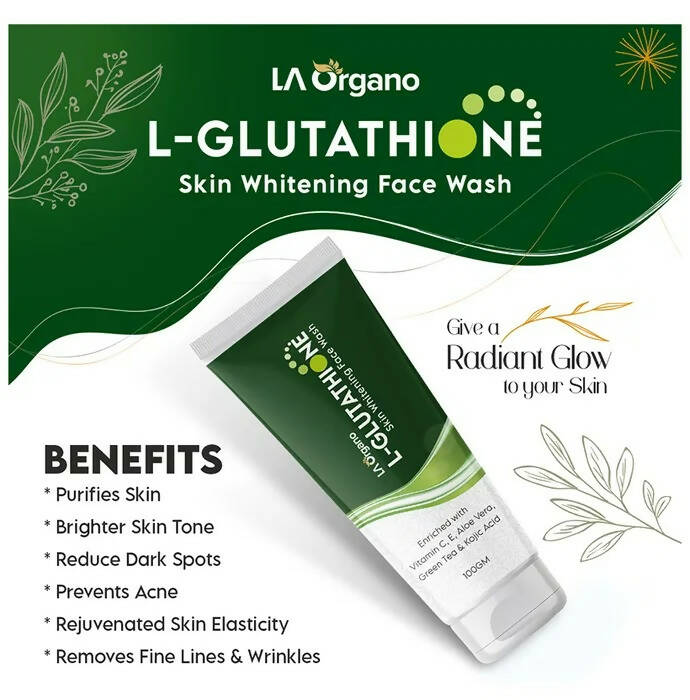 LA Organo L-Glutathione Skin Whitening Face Wash - Distacart