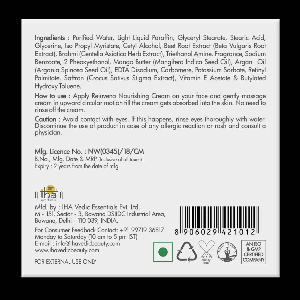 Iha Rejuvena Nourishing Cream - Distacart
