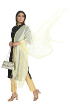 Thumbnail for Mominos Fashion Off White Banarsi Piping Dupatta